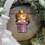 Flower Pot Kitten Ornament