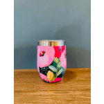 Pink Floral Wine Tumbler