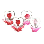 Preserved Rose in a Heart Globe