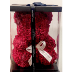 Burgundy teddy bear rose bouquet