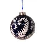 Blue Embossed Ornament