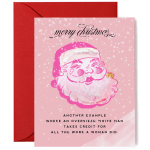 Christmas Feminist Santa, Funny Holiday Greeting Card