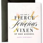 Fierce & Ferocious Vixen - Funny & Stylish Greeting Card