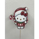Candy Cane Hello Kitty Sign