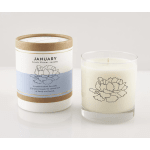 January Birth Month Flower Soy Candle 8oz.