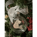 Handcut Holiday Cat Ornament * LOCAL ARTIST* Marth Link Walsh