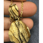 Natural crystal Perfume bottles gemstone pendant - tiger eye