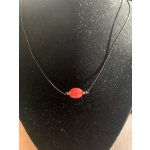 Red and black choker