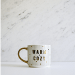 Warm & Cozy Gold Tile Coffee Mug