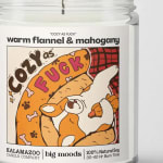 "Cozy As Fuck" Warm Flannel & Mahogany - Luxury Soy Candle