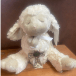 Child's Serenity Lamb with Cross 11"x11"