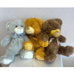 10.5" Grey, Caramel, or Dark Brown Bear