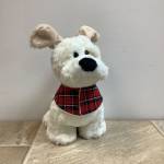 White plush dog