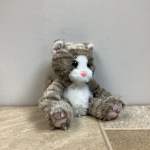 Kit Kat plush cat, gray stripe