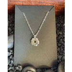 18" Sterling Silver Flower Necklace