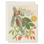 Happy Holidays Redcap Blank Card