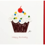 Iconic Quilling Birthday Cupcake Card