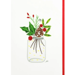 Iconic Quilling Flower Jar Large Holiday Card