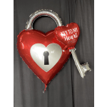 32-Inch Multi Balloon – Key to My Heart Balloon for Romantic Occasions