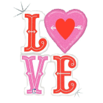 46" Holographic LOVE Heart & Arrows Foil Balloon