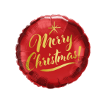 9" Airfill Christmas Red Balloon