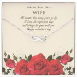 Valentines infinity wife sterling silver necklace
