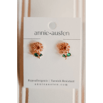 Pink Flower Stud Earring