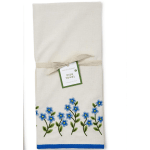Forget-Me-Not Embroidered Dish Towel - Blue