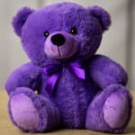 Purple Majesty Bear (Medium - 9" sitting)