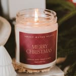 Merry Christmas 9 oz Soy Candle - Christmas Decor