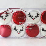 8pc Holiday Chocolate Covered Cookies - Reindeer