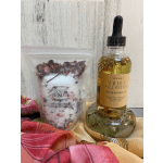 Me Time infused body oil and bath soap