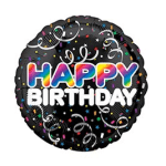 Birthday Balloon - Streamers