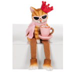 Purrfectly Chic Coffee Cat - Shelfsitter