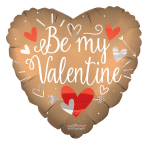 Be My Valentine 18 inch Mylar balloon