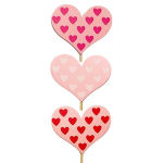 Wooden Assorted Heart Pic