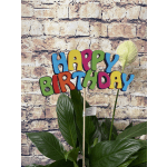 Happy Birthday Wooden Pick (Large)