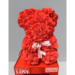Red Love box handmade rose bear
