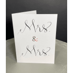 Watercolour Card - Mrs and Mrs