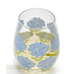 Blue Hydrangea Wine Glass