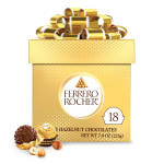 Ferrero Rocher Chocolate Gift Box, 18 Individually Wrapped Chocolates, 7.9 oz (225g)