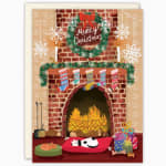 "Merry Christmas, Warmest Wishes For A Cozy Holiday" Card - We Will Handwrite Your Message!