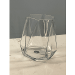 Geometric shape glass vase