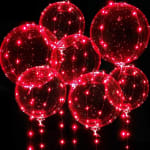 7 red light-up bubble balloon