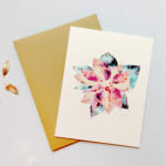 Holiday Poinsettia-BLANK CARD
