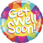 Color Sun Get Well Soon Mylar Balloon