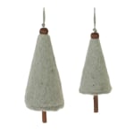 TREE ORNAMENT (SET OF 2) 5.5"H, 6.75"H WOOL