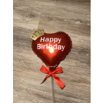 MEDIUM HAPPY BIRTHDAY HEART BALLOON (WITHOUT HELIUM)