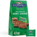 Ghirardelli Milk choc. Mint Cookie squares