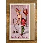 Feminine Clown Love Card